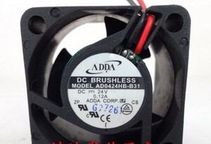原装正品ADDA AD0424HB-B31 4厘米 4028 24V 0.12A 2线变频器风扇