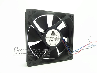 台达 12cm 12025 电脑风扇 3线静音机箱风扇 12V 0.50A AFB1212HH