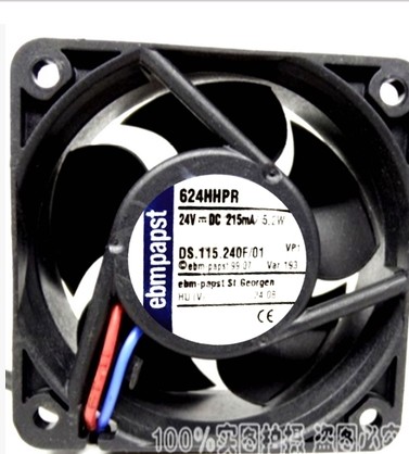 德国PAPST TYP 624HHPR 24V 5.2W 6cm 6025 3线变频器 轴流风扇