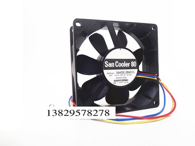 三洋 8025 12V 0.03A 8CM 超静音 双滚珠 机箱风扇 9AH0812B4031