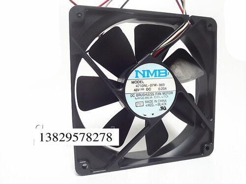 NMB 12厘米 12025 三线变频器散热风扇 4710NL-07W-B69 48v 0.20A