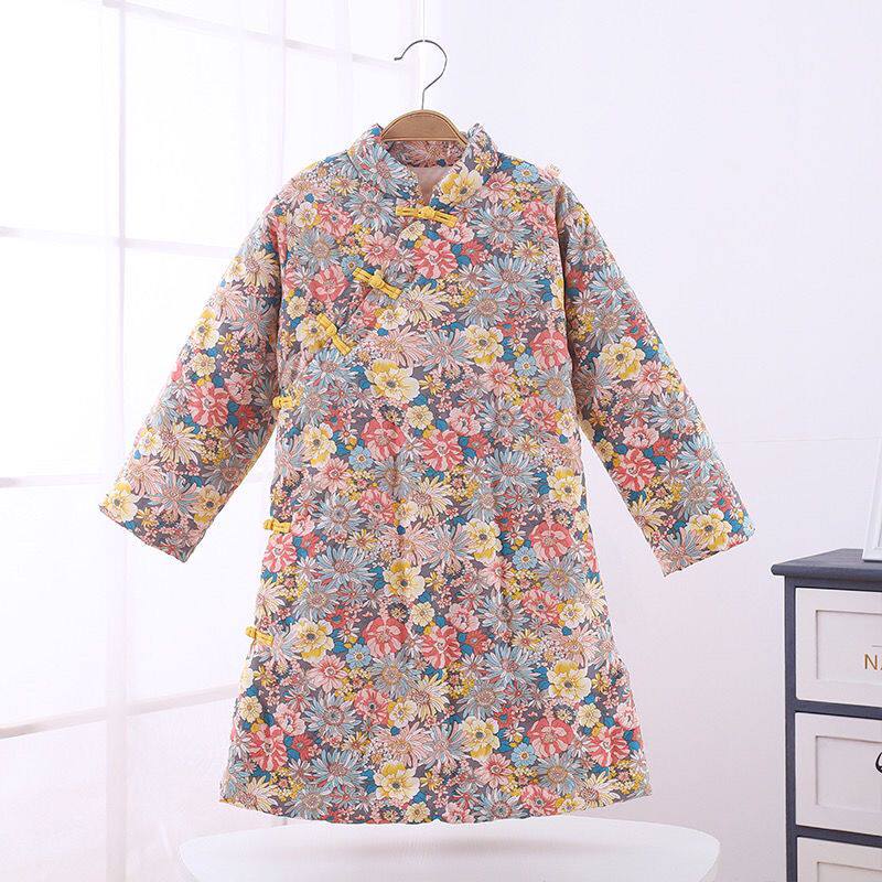 女装亲子装冬季旗袍手工棉花衣新棉衣/棉服