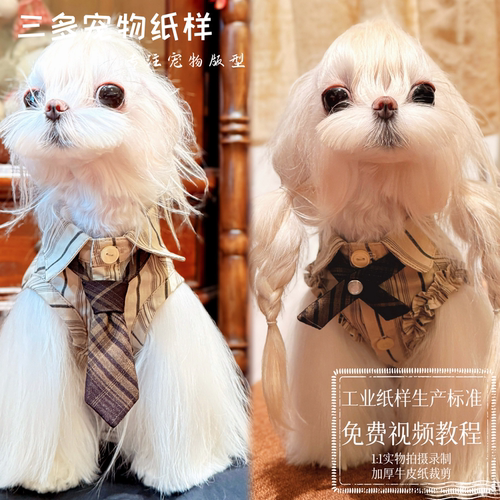 三多宠物纸样袖衬衫有讲解视频
