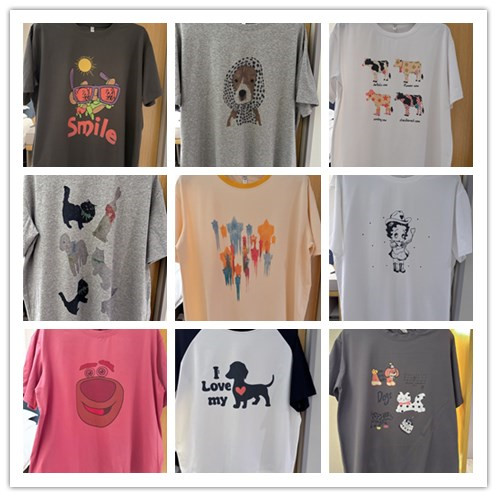 短袖睡衣女T恤甜美可爱印花家居服大码胖mm200斤纯棉透气上衣02