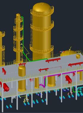Plant3d PDMS E3D CAD worx代画三维管道装置  轴测图 单线图