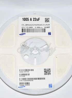贴片电容 0402 22UF 10V 226M 1005 20% X5R CL05A226MP6NNNE