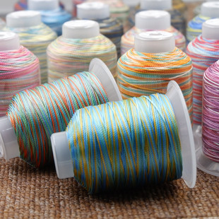 CS股线18股段染线手工编织手链渐变色编绳圆龙鳞手绳千里江山股线