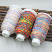 闪金手搓棉线1.0段染手工编织手链编绳文玩流苏项链手链星空棉线