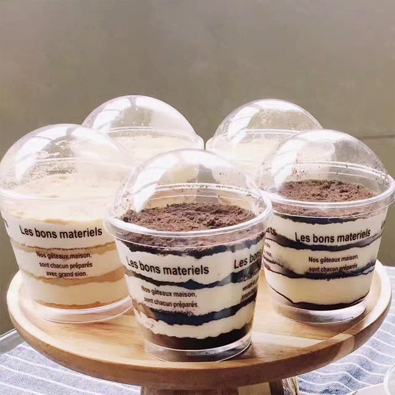 食品级慕斯杯布丁杯带盖硬塑料PS