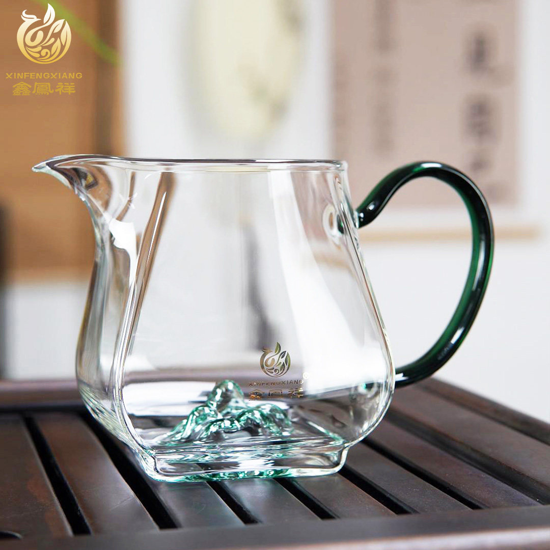 方形公道杯玻璃公杯过滤器茶海图片