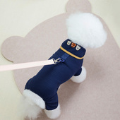 狗狗衣服春秋带牵引扣四脚衣泰迪宠物薄款 耐脏比熊小型雪纳瑞犬