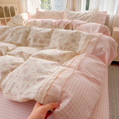公主风纯棉全棉碎花床单四件套