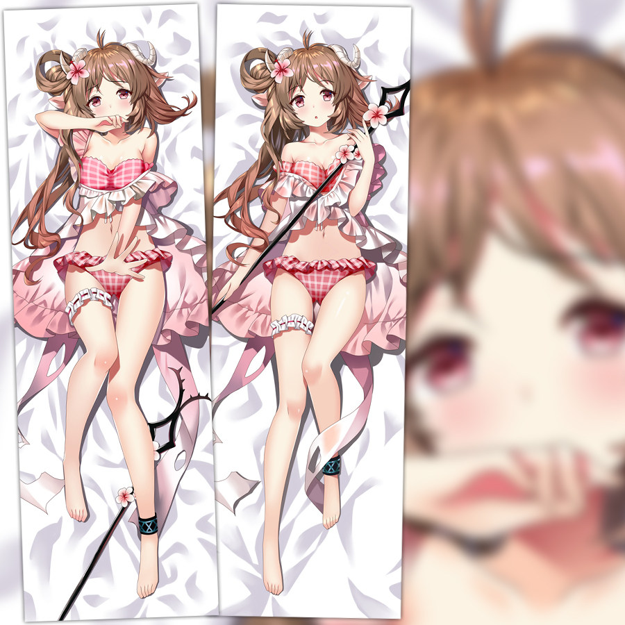 明日方舟艾雅法拉泳装夏卉小绵羊动漫周边宅男全身抱枕套 2wt定制