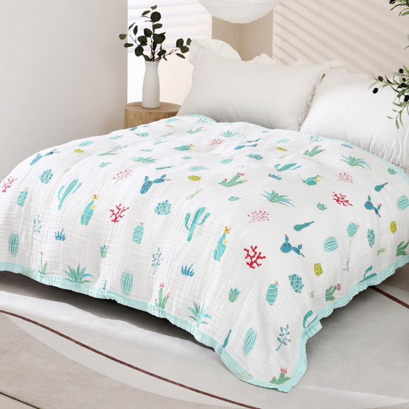 竹棉紗布蓋毯兒童空調被