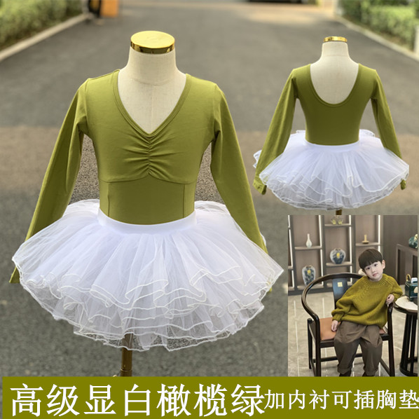 儿童舞蹈服女童秋冬长袖练功服女孩芭蕾舞形体考级服幼儿跳舞衣服 童装/婴儿装/亲子装 儿童演出服 原图主图