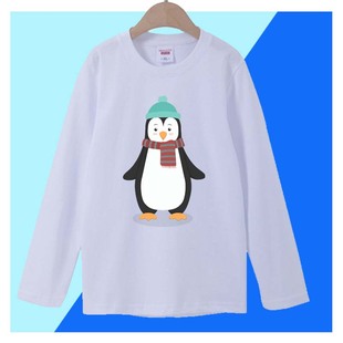 企鹅衣服 宝宝长袖 T恤秋衣纯棉上衣打底衫 秋装 男童女童衣服秋