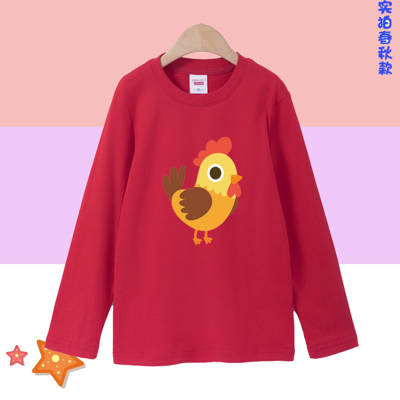 男童长袖t恤春秋款2026母鸡打底衫纯棉秋装小鸡蜘蛛侠 上衣