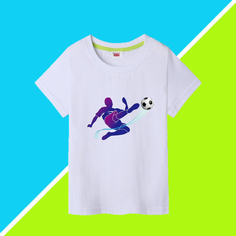 男童女童短袖t恤2026学生班服夏季春夏儿童演出衣服足球学生