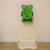 挂壁式 便盆尿壶桶男孩 小青蛙便斗家用儿童小便池尿便器男童站立式