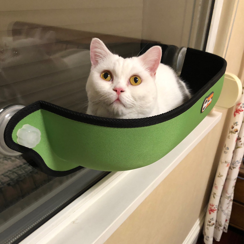 美国KH猫吊床半封闭型深度睡眠窝晒太阳猫垫猫窝吸盘窗台车载猫窝