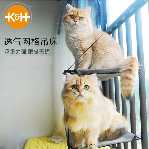 美国kh猫吊床窗台猫咪玻璃晒太阳