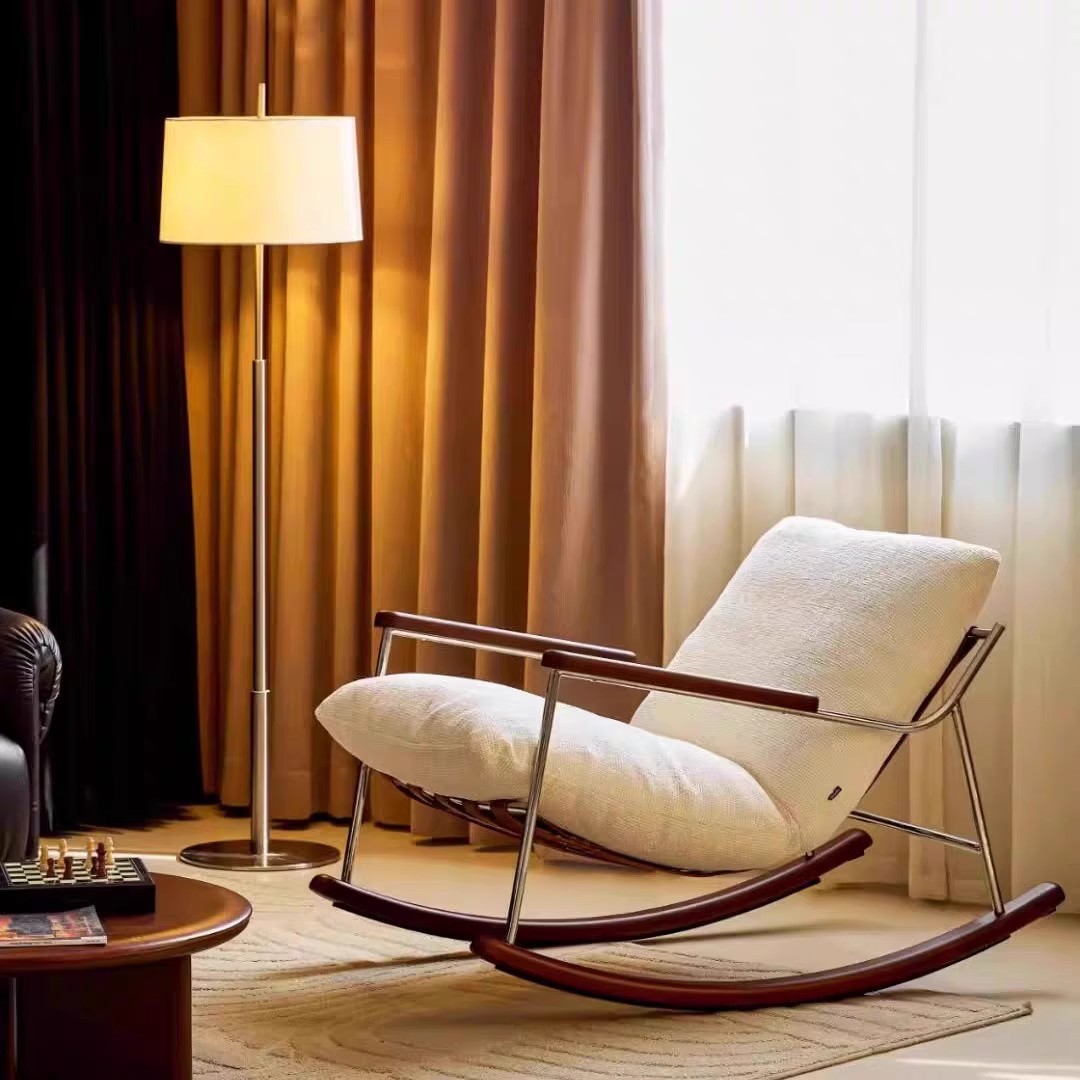 摇椅大人躺椅阳台家用休闲椅子单人懒人沙发摇摇椅躺椅成人可睡觉