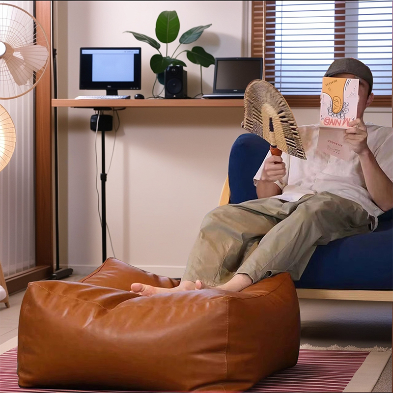 懒人沙发旧衣服填充沙发套闲置玩偶娃娃收纳蒲团皮墩坐墩凳子墩子