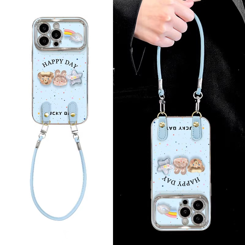 波点动物适用于苹果16promax手机壳新款iPhone14小众公仔x防摔max可爱13情侣卡通17创意12电镀大视窗少女软壳