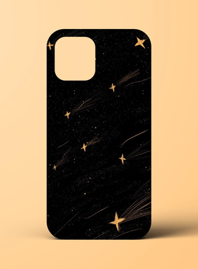 黑色流星适用苹果17promax手机壳iPhone16菲林15新款14pro创意情侣13plus小众xs少女7全包防摔大孔菲林xr硬壳
