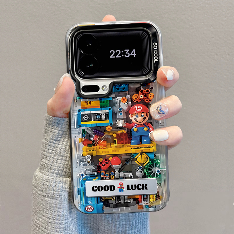 卡通积木马里奥适用小米17promax手机壳iPhone16创意14新款13情侣12可爱15pro卡通女plus小众11全包x防摔硬壳