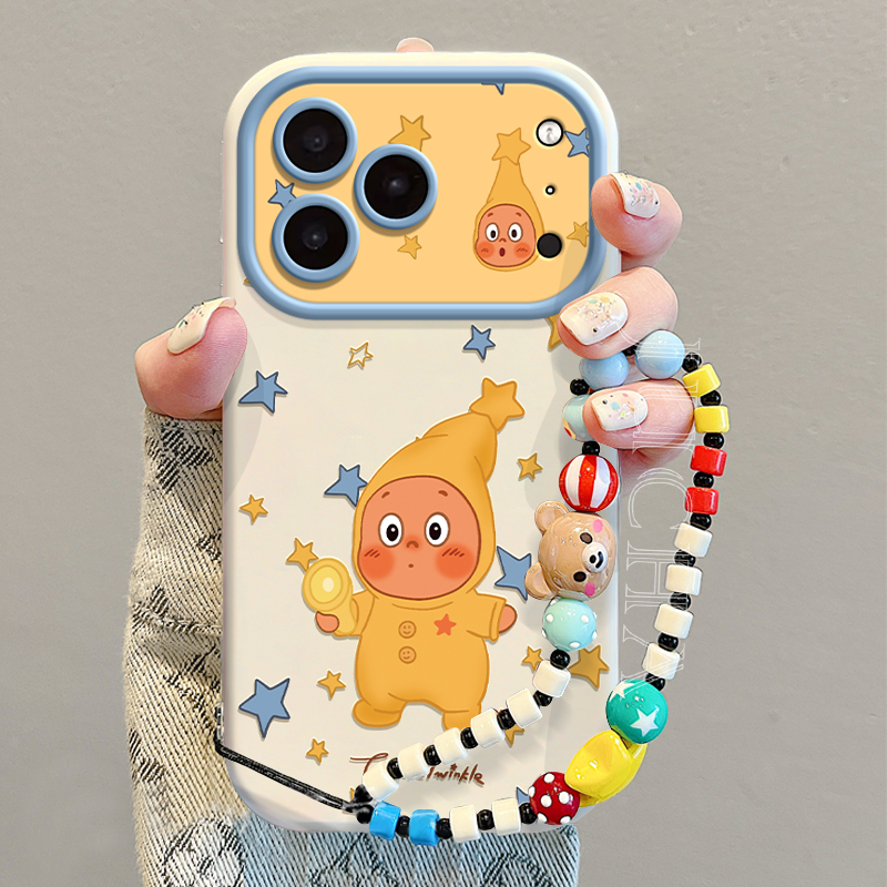 手电筒星星人适用苹果17promax手机壳iPhone16磨砂大视窗13个性皮质14高级情侣15pro少女闺蜜12plus防摔x软壳