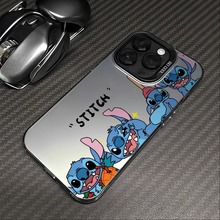 动漫卡通史迪仔适用苹果15promax手机壳iPhone14网红13新款12少女pro小众情侣11plus镭射xs可爱x全包防摔硬壳