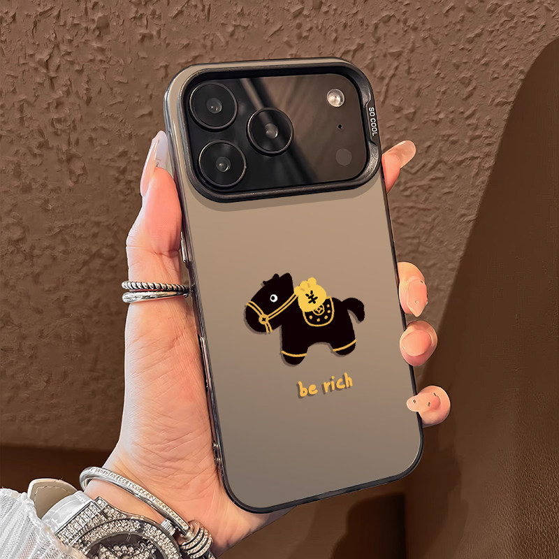 2026马上有钱小黑马适用苹果17promax手机壳iPhone16创意14新款13本命年15女小众12情侣11plus全包xs防摔硬壳,3C数码配件,手机保护套/壳,淘宝优惠券,粉丝福利购,淘宝优惠卷