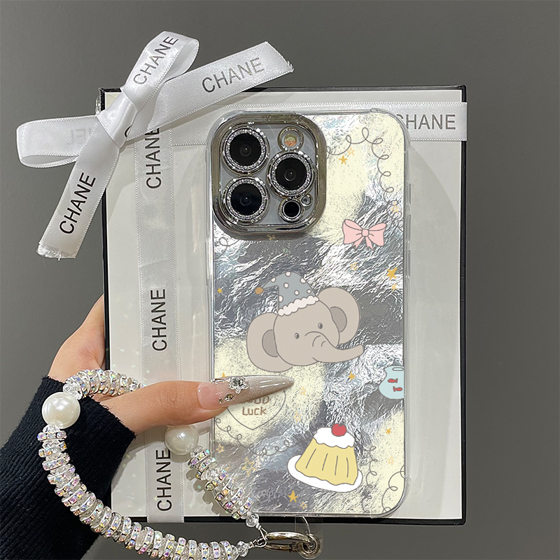 ins韩系蛋糕小象适用苹果16promax手机壳iPhone15带镜头膜13新款12可爱x小众11少女plus情侣14全包xs防摔硬壳