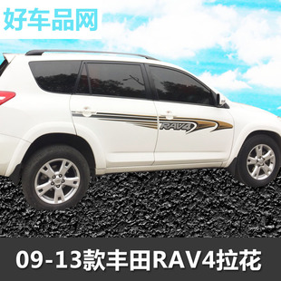 09-20款RAV4车贴车身彩条个性拉花装饰荣放改装rv4贴纸专用贴花