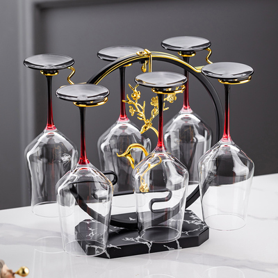 轻奢水晶高脚红酒杯套装家用