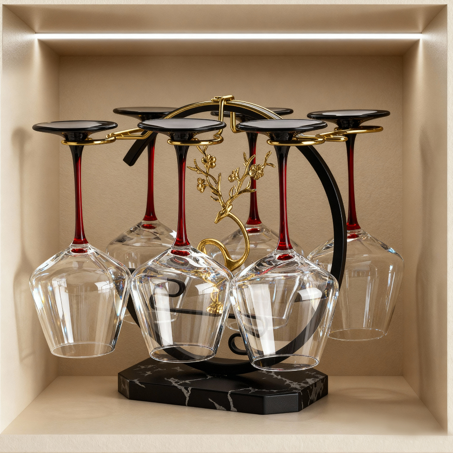 红酒架摆件家用高脚杯挂架