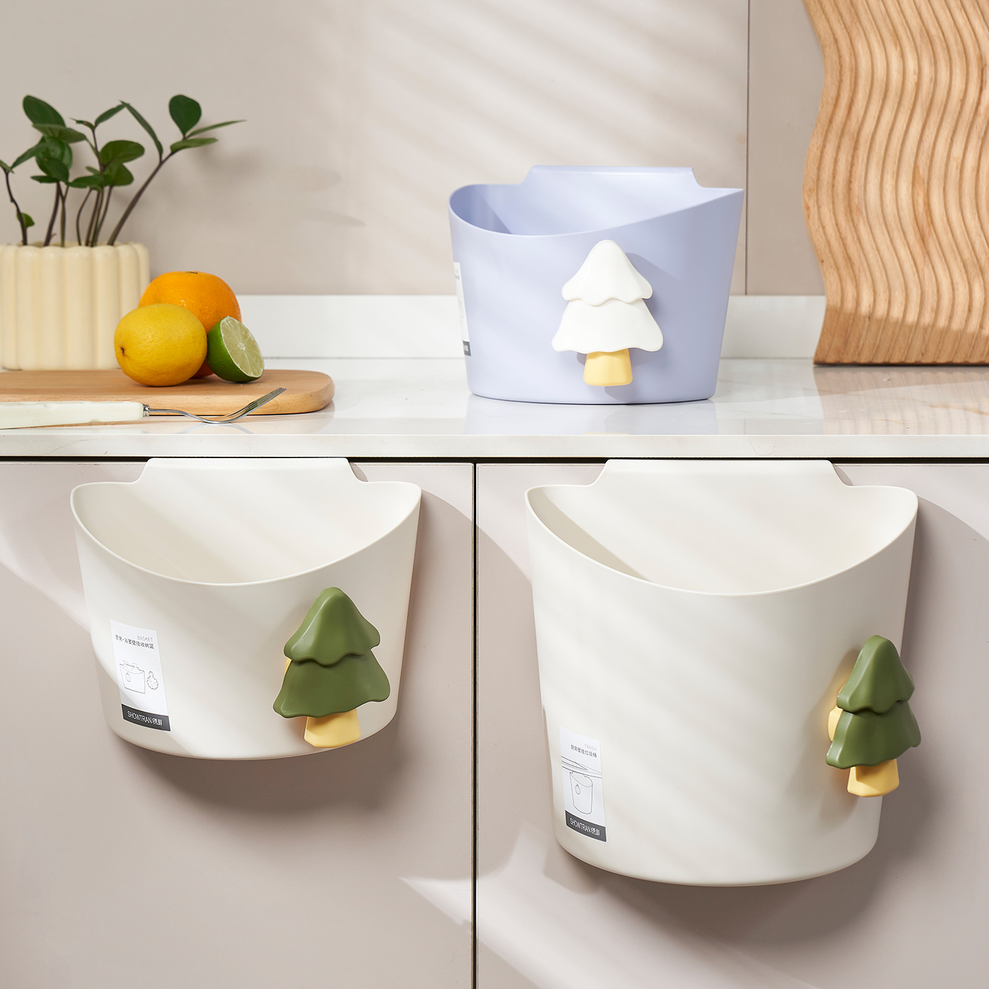 厨房垃圾桶壁挂式家用塑料悬挂纸篓创意客厅垃圾收纳桶橱柜门可挂