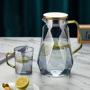 家用冷水壶耐高温高硼硅玻璃凉水壶大容量白开水扎壶客厅果汁茶壶