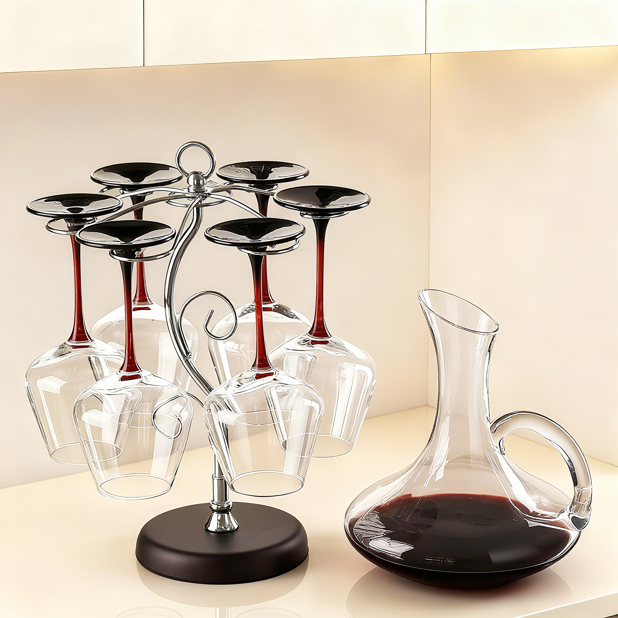 轻奢高档红酒架酒柜装饰品摆件现代高级感客厅电视餐边柜家居摆设,餐饮具,酒架,淘宝优惠券,粉丝福利购,淘宝优惠卷