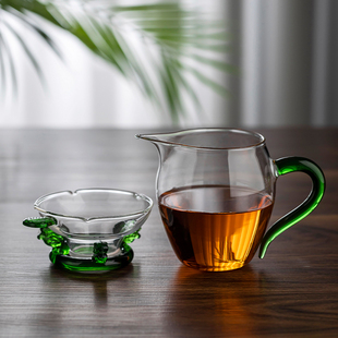 茶杯公道杯玻璃茶漏一体加厚高级耐热泡茶壶水壶过滤功夫茶具套装