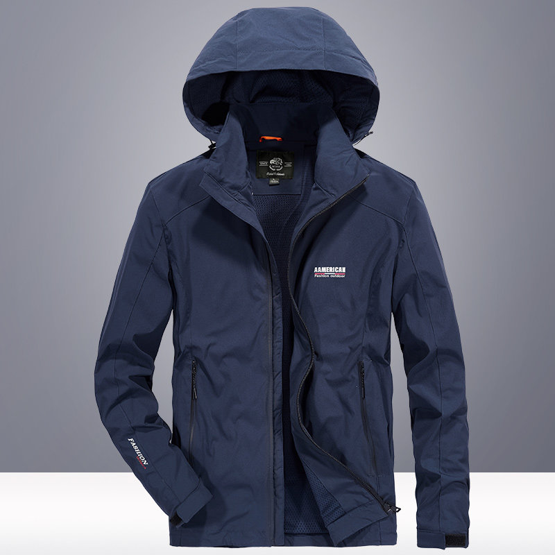 吉普盾运动外套男春秋薄款2020新款夹克韩版户外休闲潮牌冲锋风衣