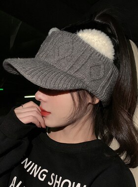 帽子葩澜朵鸭舌帽女针织时尚秋冬