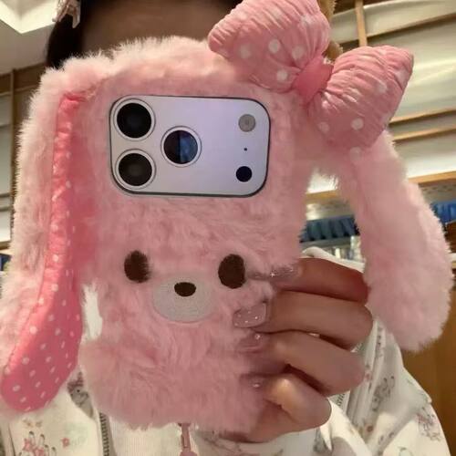 少女心可爱甜点兔耳朵适用红米Note14Pro手机壳Note13R/12Turbo毛绒红米14R爆款Turbo4Pro少女小米14/15Ultra