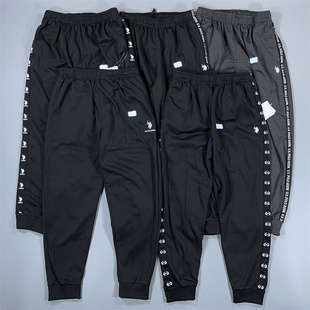 老百姓 元 日系侧边串标精光绒保暖运动全涤卫裤长裤男士