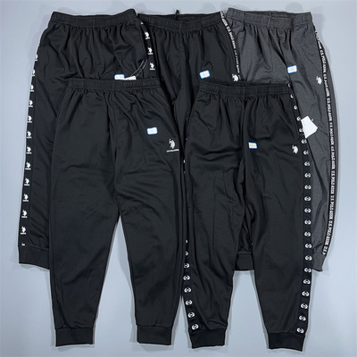 老百姓 元 日系侧边串标精光绒保暖运动全涤卫裤长裤男士