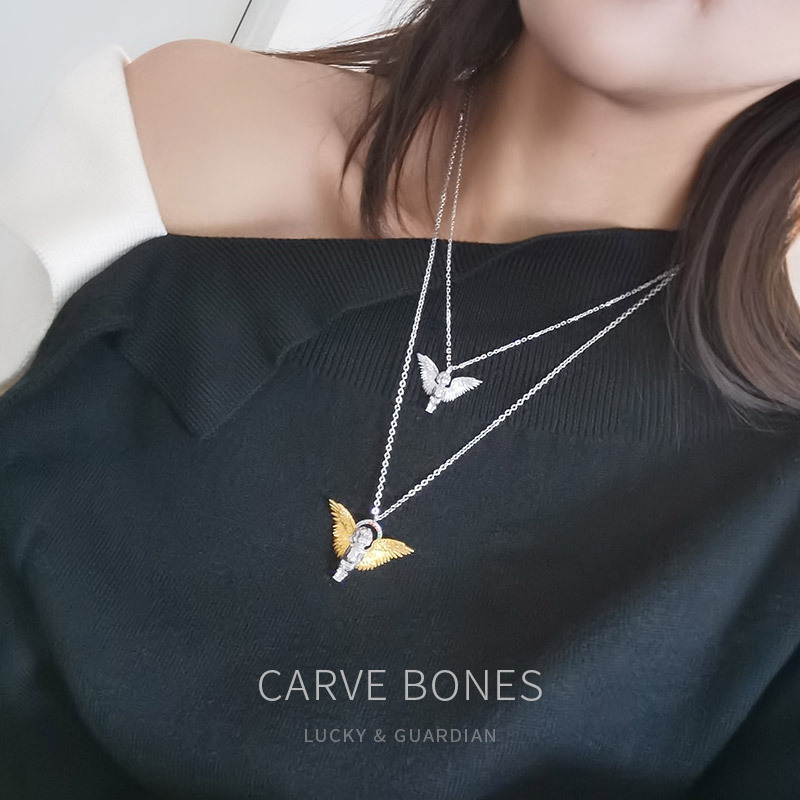 包金项链CARVEBONES/刻骨纯银