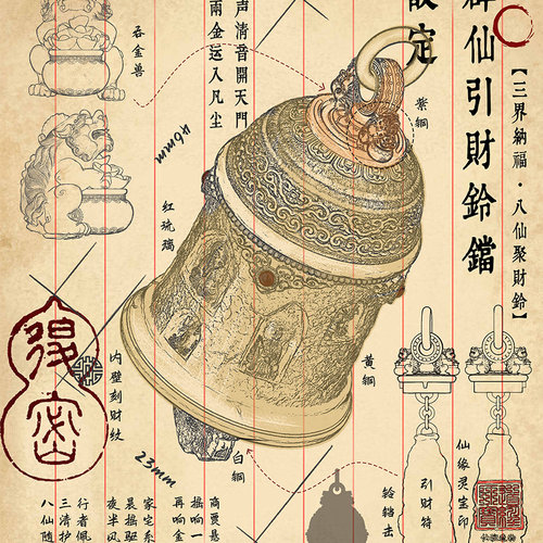 CARVE BONES刻骨原创设计招财书包背包箱包车载挂饰挂件配饰