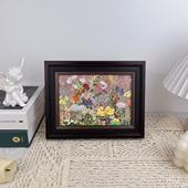 古典小众花卉油画装 饰画复古创意摆件客厅玄关餐厅相框挂画照片墙