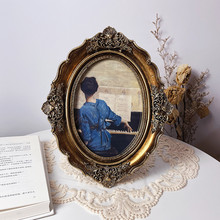 法式 饰挂画 复古钢琴油画桌面摆件轻奢相框客厅卧室办公桌背景墙装